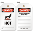 Double Sided Danger Hot With Graphic Tag