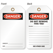 2-Sided Blank Self Laminating Tags with Danger Header