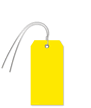 Yellow Tear-Proof Blank Plastic Tags with Wire