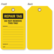 Double Sided Repair Inspection and Status Record Tag