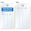 Respirator Inspection and Status Record Two Sided Tag