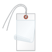 White Self-Laminating Tags With Ties