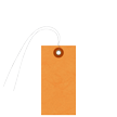Blank Tyvek Orange Shipping Tag With Wire And Eyelet
