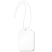 Blank White Merchandise Tag With Strings