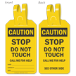Caution Stop Do Not Touch Self-Locking Tag