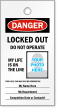 Print Own OSHA Danger Locked Out Photo Tag