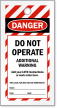 Print Own Striped OSHA Do Not Operate Tag