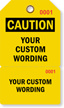 Custom Caution Perforated Two-part Tag