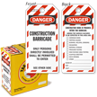 Danger Construction Barricade Tag in a Box