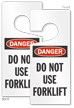 Danger Do Not Use Forklift Lockout Door Hanger