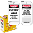 Danger: Warehouse Closed   Disinfectant Aerosol In Progress