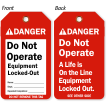 Do Not Operate Equipment Tag