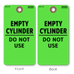 Fluorescent Green Empty Cylinder Do Not Use Status Tag