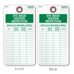 Eye Wash Station Inspection Tag With Fiber Patch