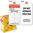 Fire Extinguisher Inspection Tag with Fiber Patch