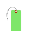 Fluorescent Green Tags (with elastic strings)