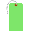 Fluorescent Green Tags (with elastic strings)