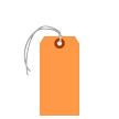 Fluorescent Orange Tags (with elastic strings)