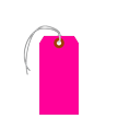 Fluorescent Pink Tags (with elastic strings)