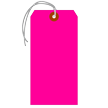 Fluorescent Pink Tags (with elastic strings)