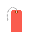 Fluorescent Red Tags (with elastic strings)