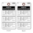 Forklift Inspection Tag With Fiber Patch