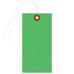 Green Tyvek Shipping Tag With Wire And Metal Eyelet