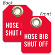 Hose Bib Shut Off Mini Tag