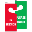 In Session Please Knock 2 Sided Door Hang Tag