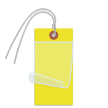Yellow Self-Laminating Tags With Ties