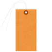 Orange Tyvek Shipping Tag With Wire And Metal Eyelet