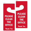 Please Clean The Office Thank You Double Sided Door Hanger