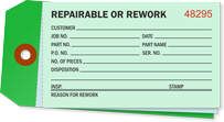 Inventory Tag Standard Repairable Cardstock