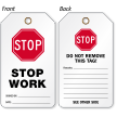 Stop Work Safety Tag