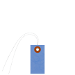 Tyvek Shipping Blue Tag With Wire And Metal Eyelet