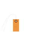 Tyvek Shipping Orange Tag With Wire And Metal Eyelet