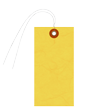 Yellow Tyvek Shipping Blank Tag With Wire And Eyelet