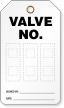 Valve No. double Sided Tag