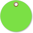 3 in. circle Fluorescent Green Vinyl Tags