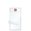 White Self-Laminating Tags With Metal Eyelet, Fiber Patch