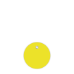 Yellow Plastic Circular Tags With Metal Eyelet