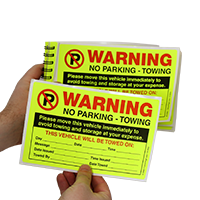 Warning Move Vehicle Avoid Towing Stickers