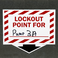 Handy lockout Labels give warning just when needed.