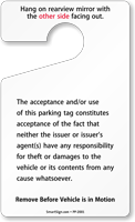 ToughTag™ Standard Rearview Mirror Hang Tags, Blue