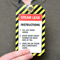 Double-Sided Steam Leak Inspection and Status Record Tags
