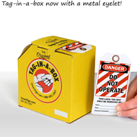 2-Sided OSHA Danger Safety Tag On A Roll