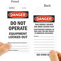 Do Not Operate Equipment Safety Tag On A Roll