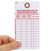Fire Extinguisher Monthly Maintenance Tags