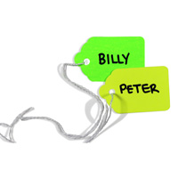 Bright Product Tags with String