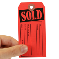 Red Sold Tag